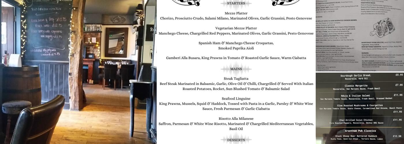 Grantham Arms Menu