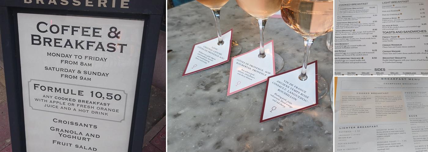 Côte Bournemouth Menu