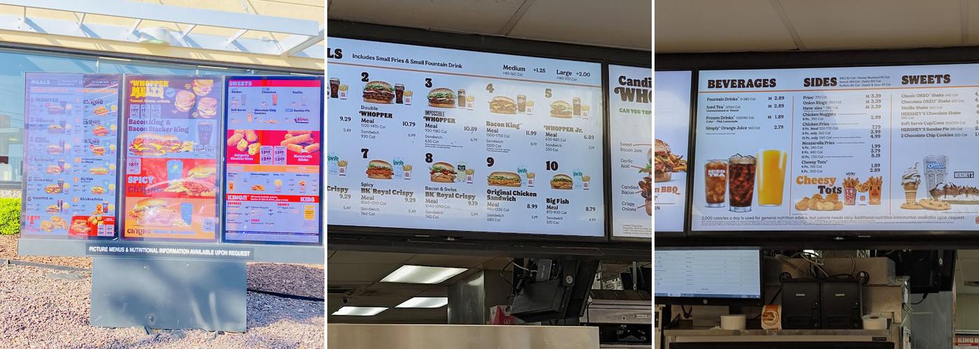 Burger King Menu