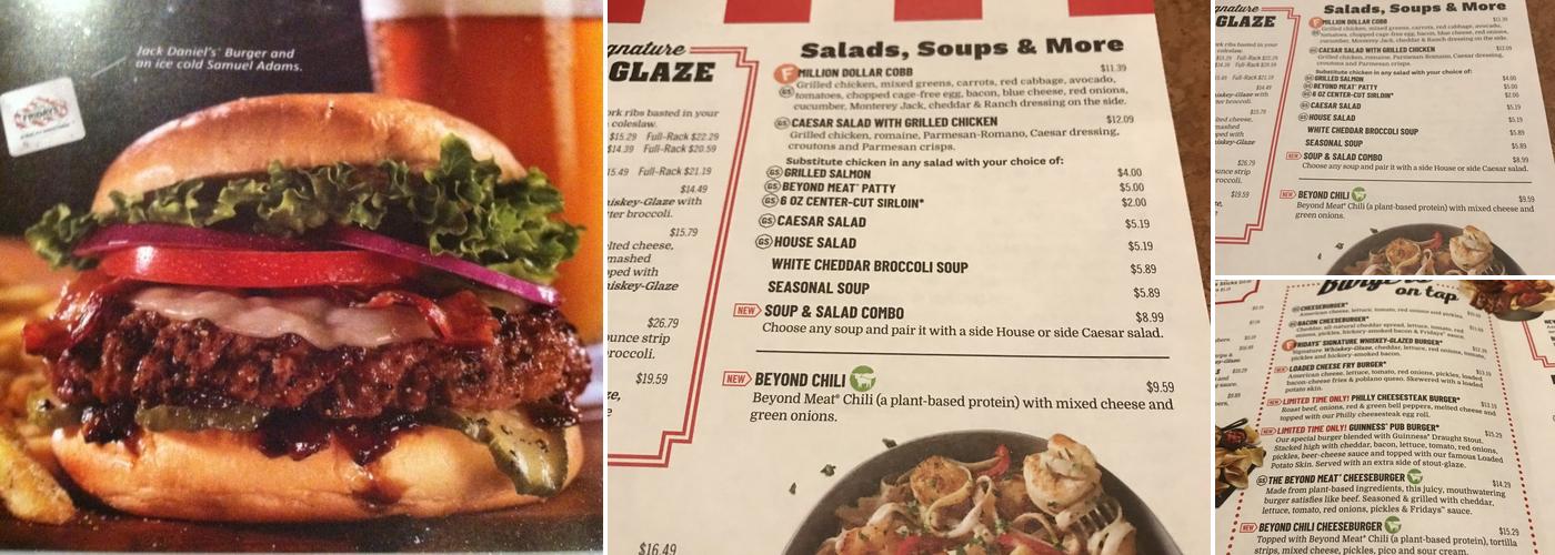 TGI Fridays Menu