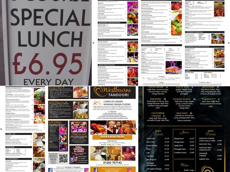 Westbourne Tandoori Restaurant Menu
