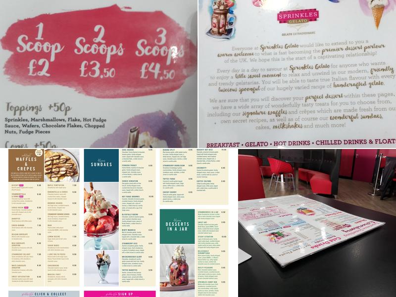 Sprinkles Gelato Winton Menu