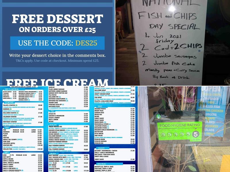 Seabird Fish & Chips Menu