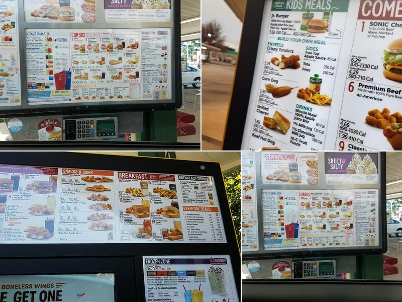 Sonic Drive-In Menu