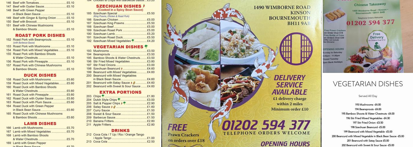Harmony Chinese Kinson Menu