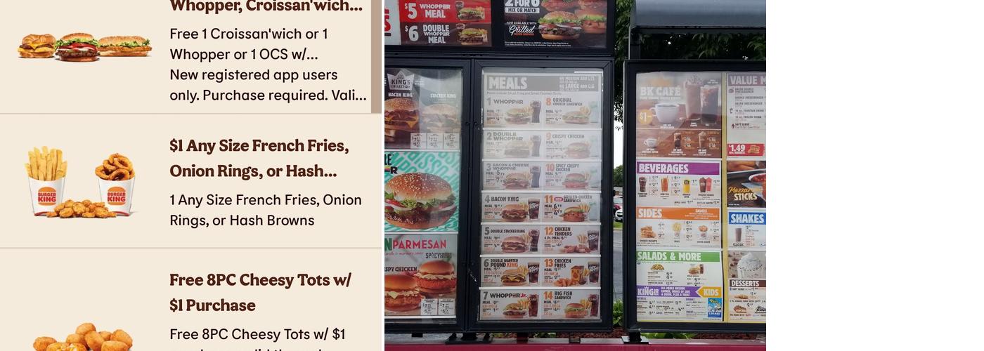 Burger King Menu