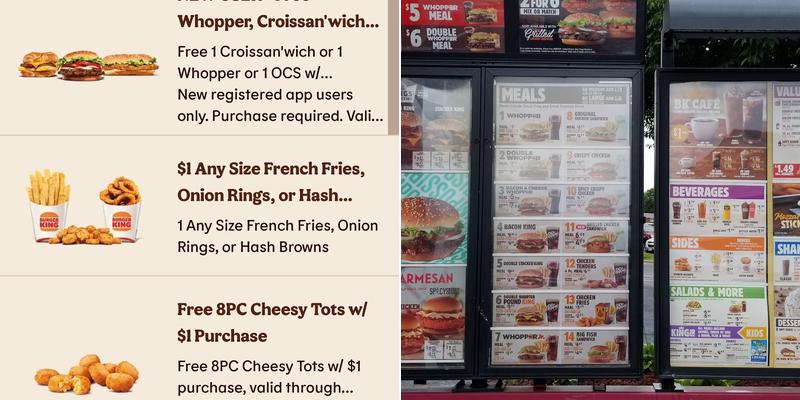 Burger King Menu