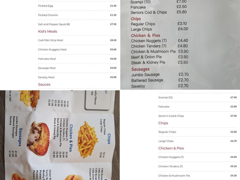 Blue Bay Fish & Chips Menu