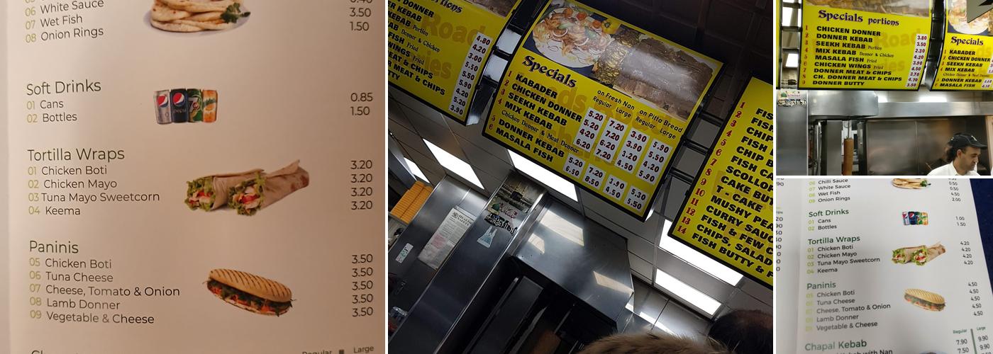 Leeds Road Fisheries Menu