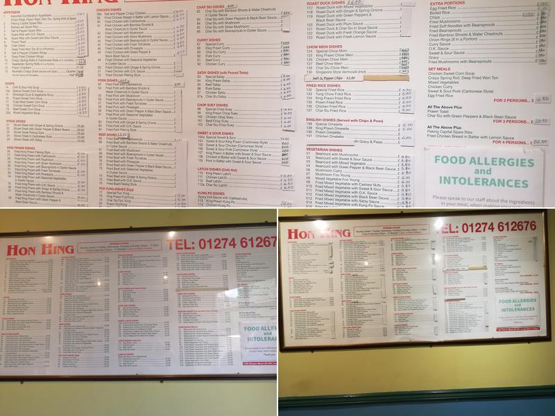 Hon Hing Menu