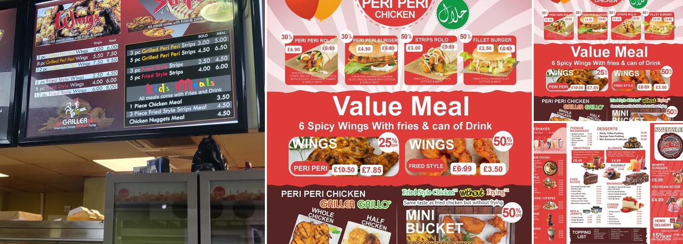 GRILLER Bradford Menu