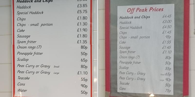 Highgate Fisheries Menu