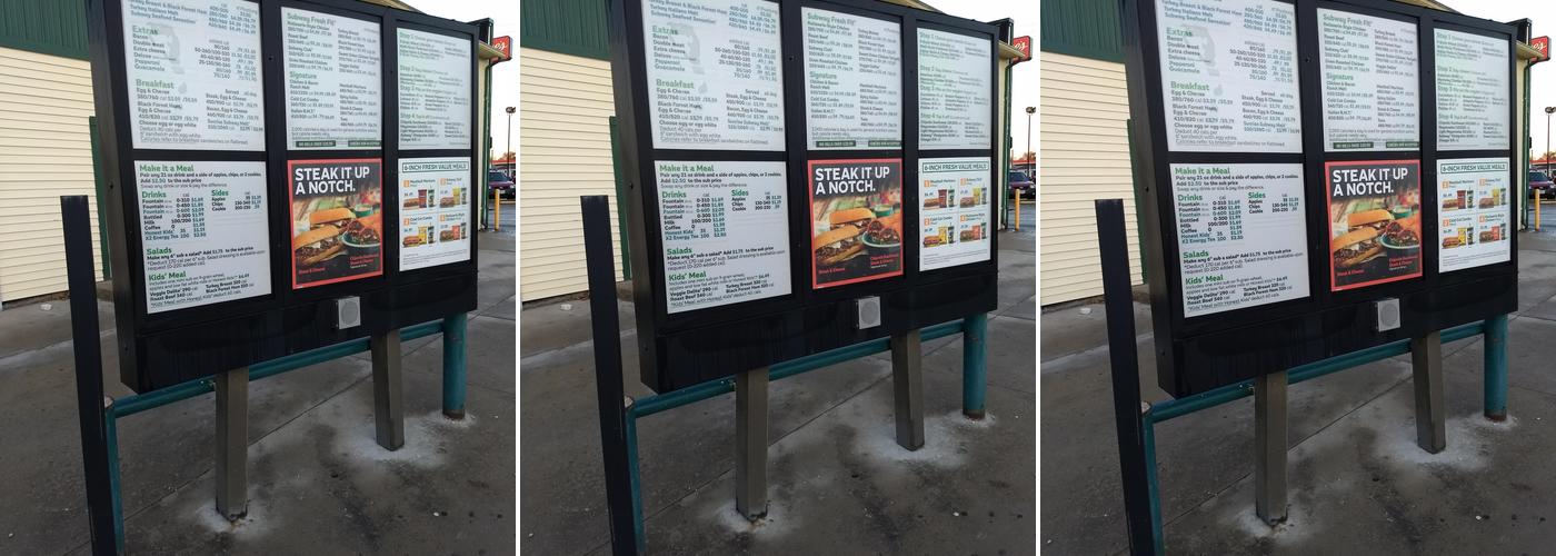Subway Menu