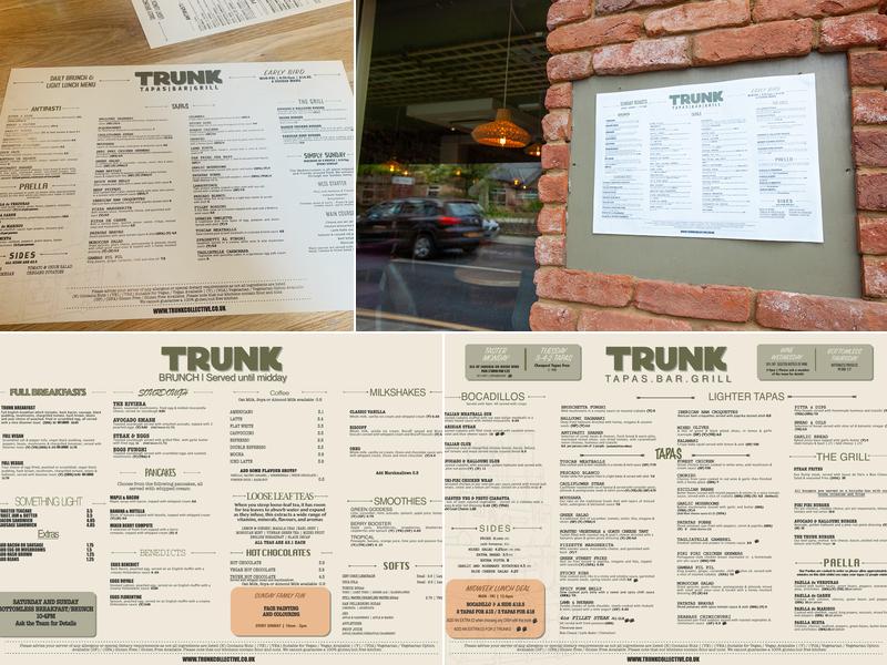 Trunk Lounge Menu