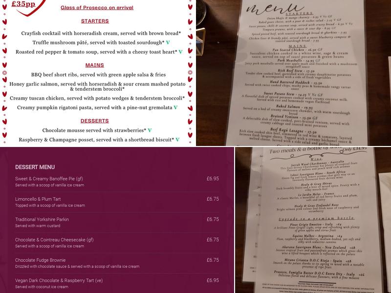 Fox & Hounds Menu