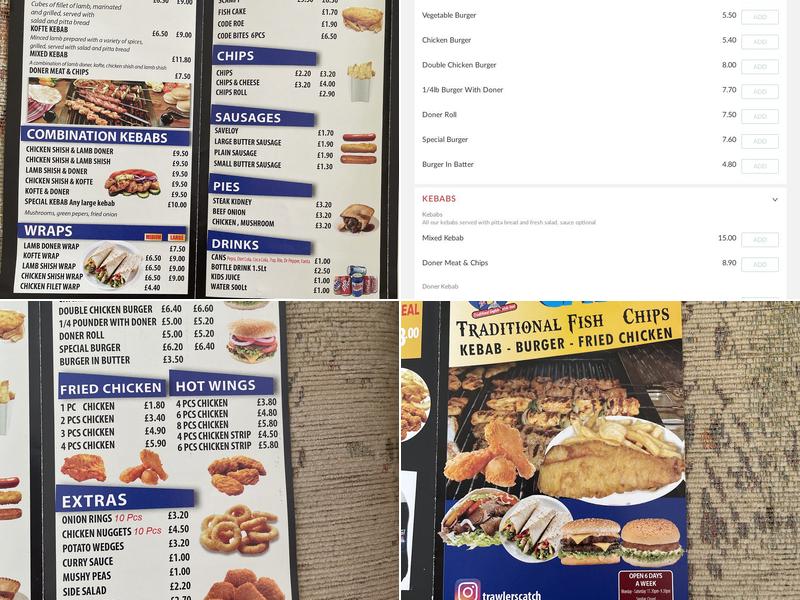 Trawlers Catch Best Kebab Menu