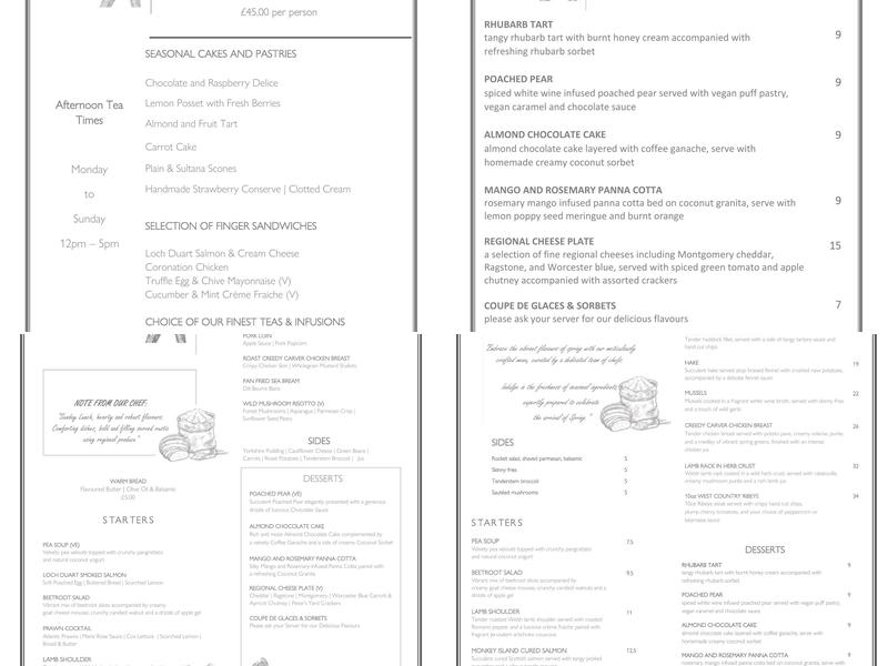 Monkey Island Brasserie & Bar Menu