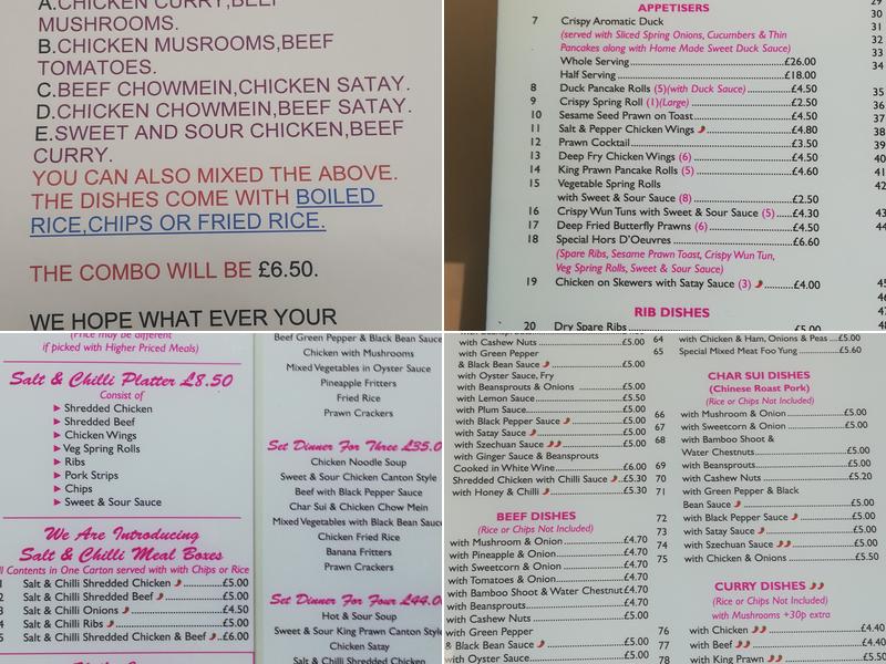 The New Diamond Chinese Takeout Menu