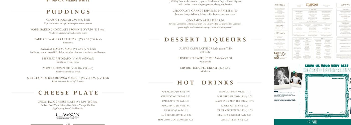 Marco's New York Italian Brentwood Menu