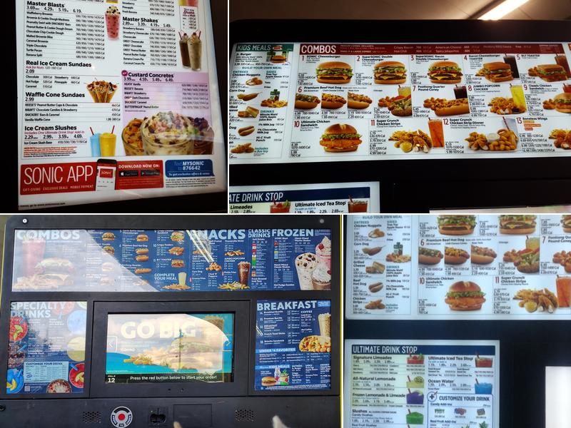 Sonic Drive-In Menu
