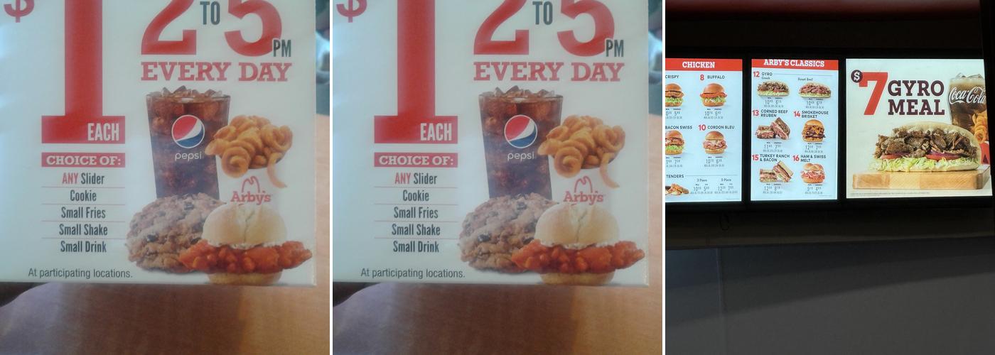 Arby's Menu