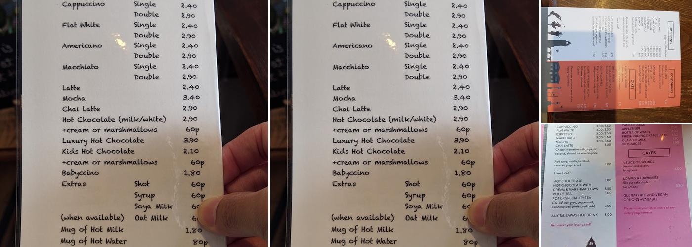 Wee Timorous Beastie Cafe Menu
