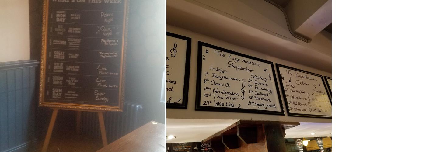 Kings Head Bridgend Menu