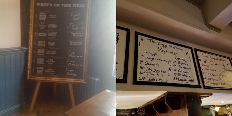 Kings Head Bridgend Menu