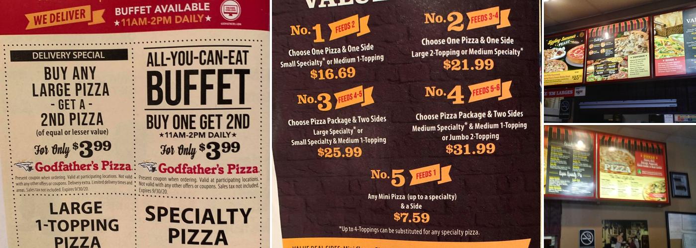 Godfather's Pizza Menu