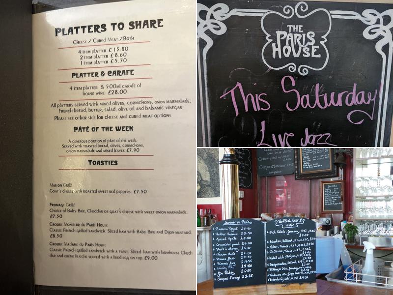 Le Pub (The Paris House) Menu