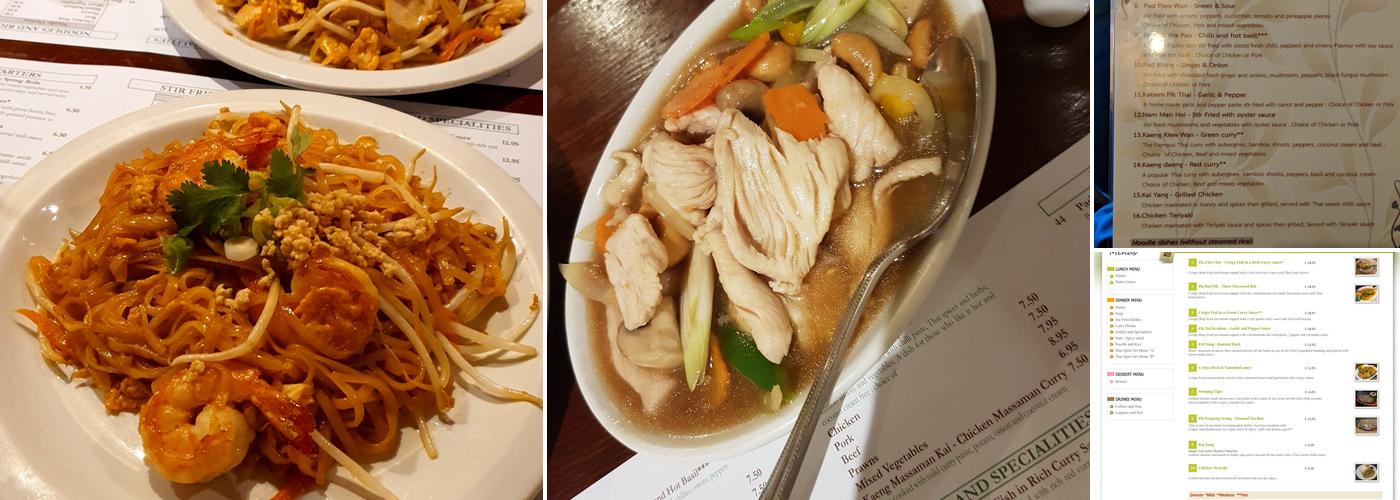 Thai Spice Restaurant Menu