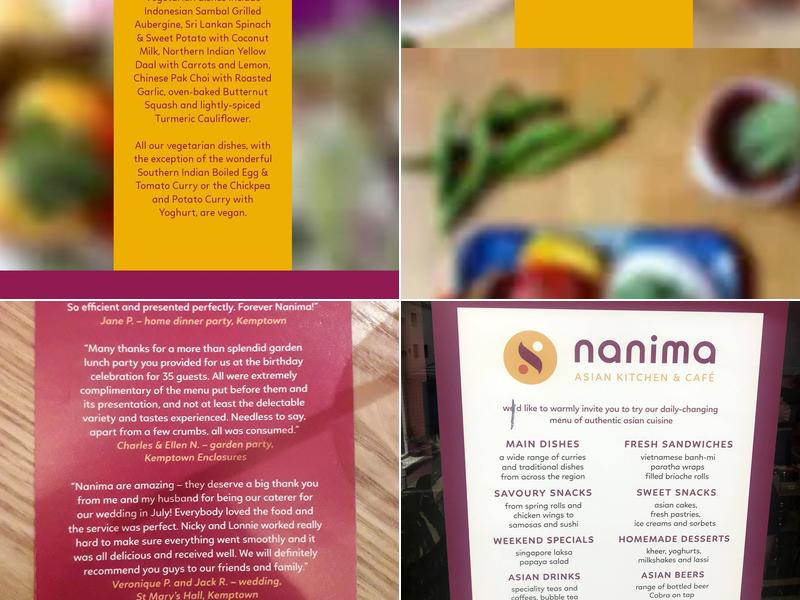 Nanima Asian Kitchen & Café Menu