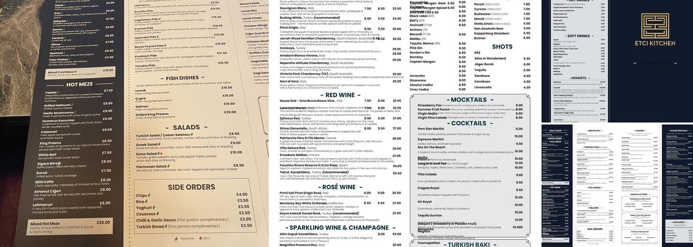 ETCI KITCHEN BRIGHTON Menu