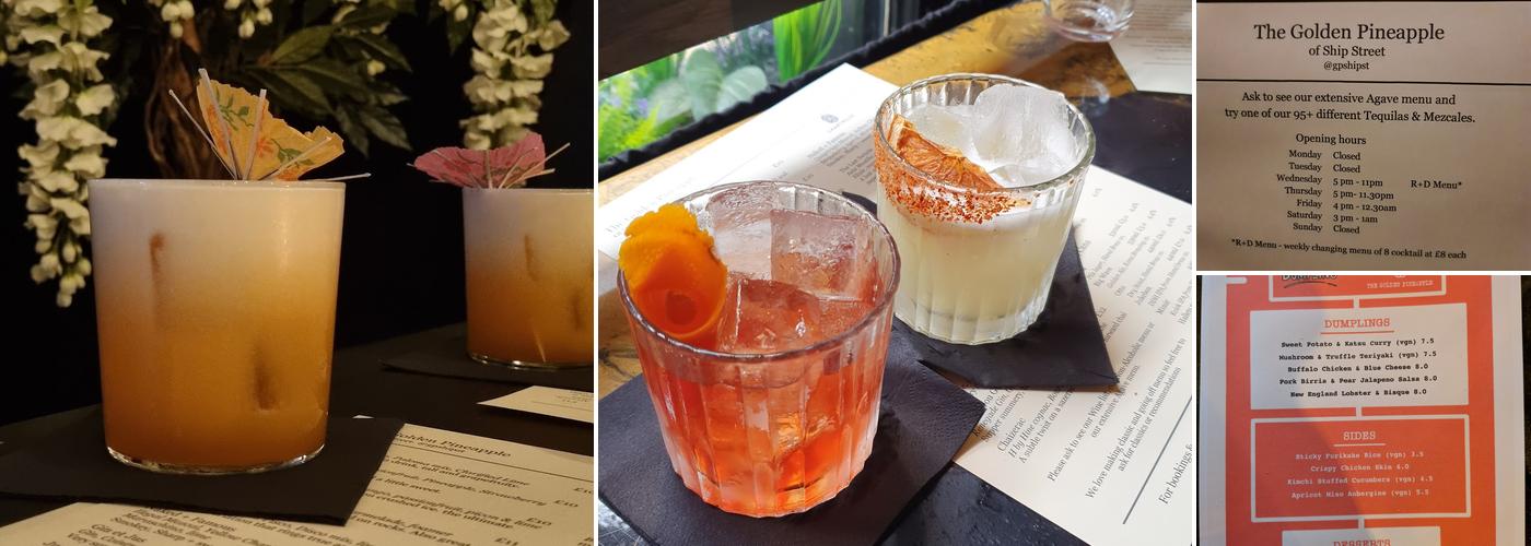 The Golden Pineapple of Ship Street Menu