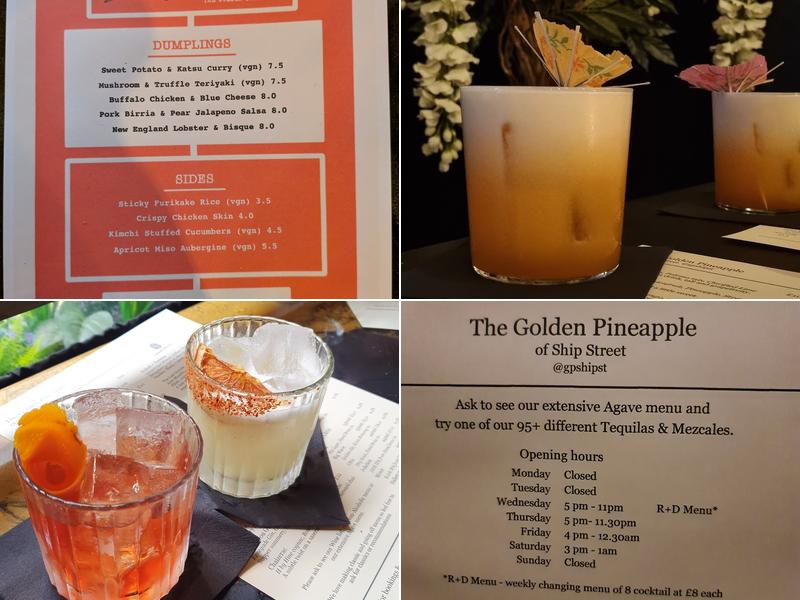 The Golden Pineapple of Ship Street Menu