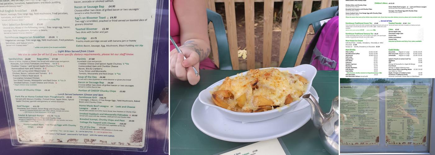 Old Farmhouse Restaurant & Tea Rooms Menu