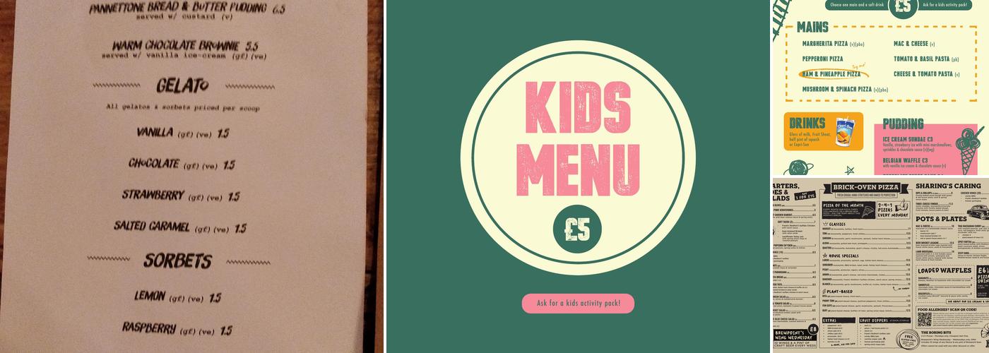 Salisbury Arms, Cambridge Menu