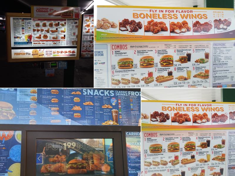 Sonic Drive-In Menu