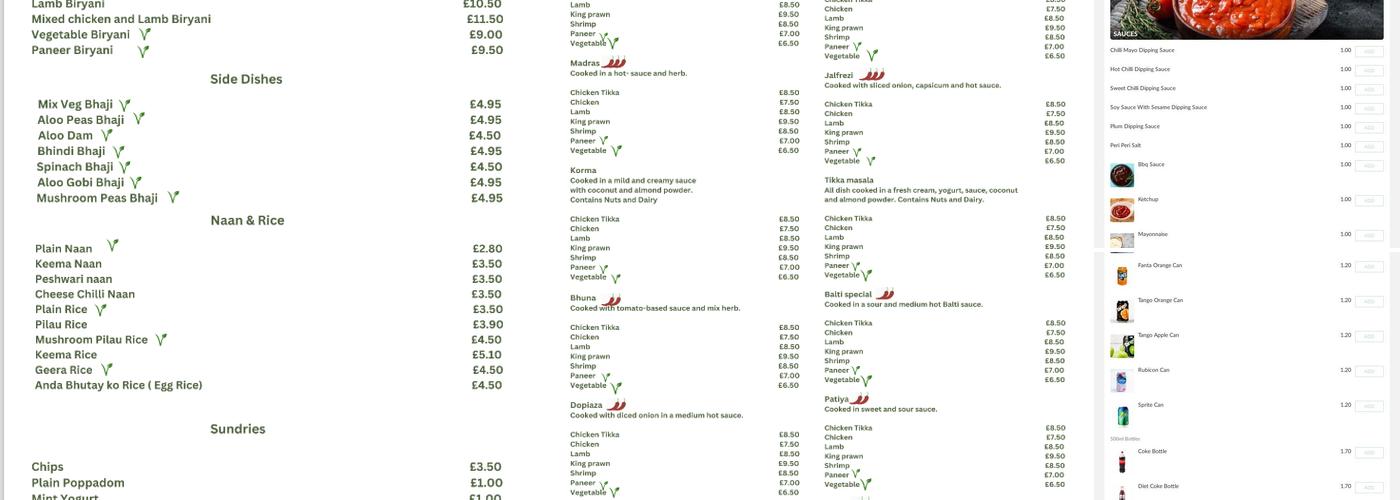 Wok to Box/New Gurkha Kitchen Menu