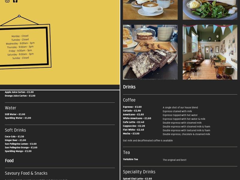 Grace Brew House Menu