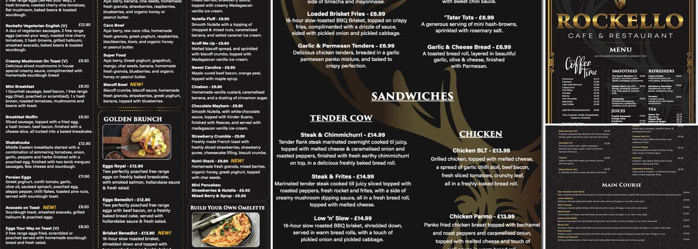 Rockello Menu