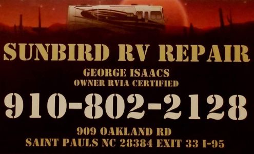 Sunbird rv REPAIR service 909 Oakland Rd, St Pauls North Carolina 28384