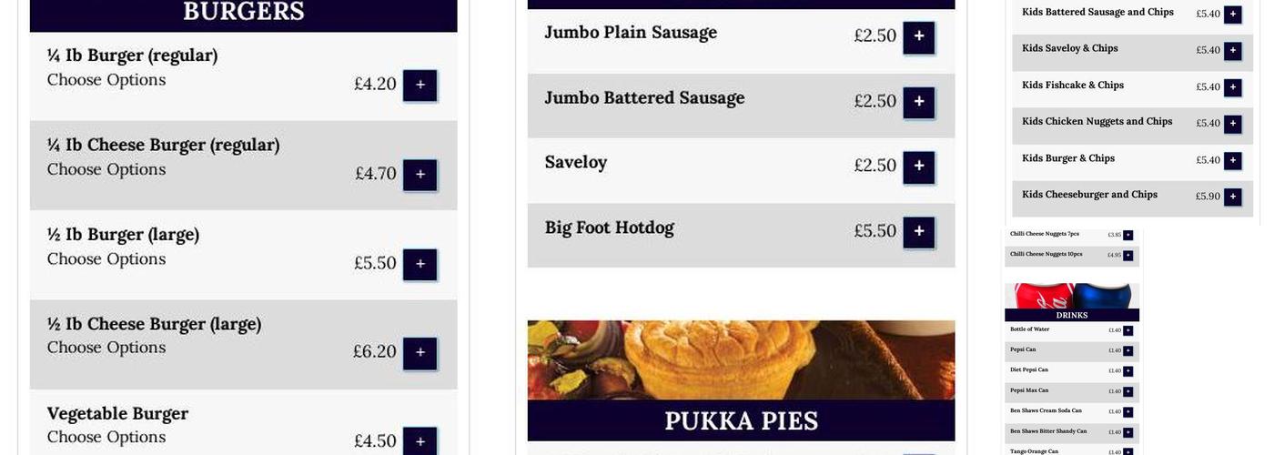 Greenstead Fish & Chips Menu