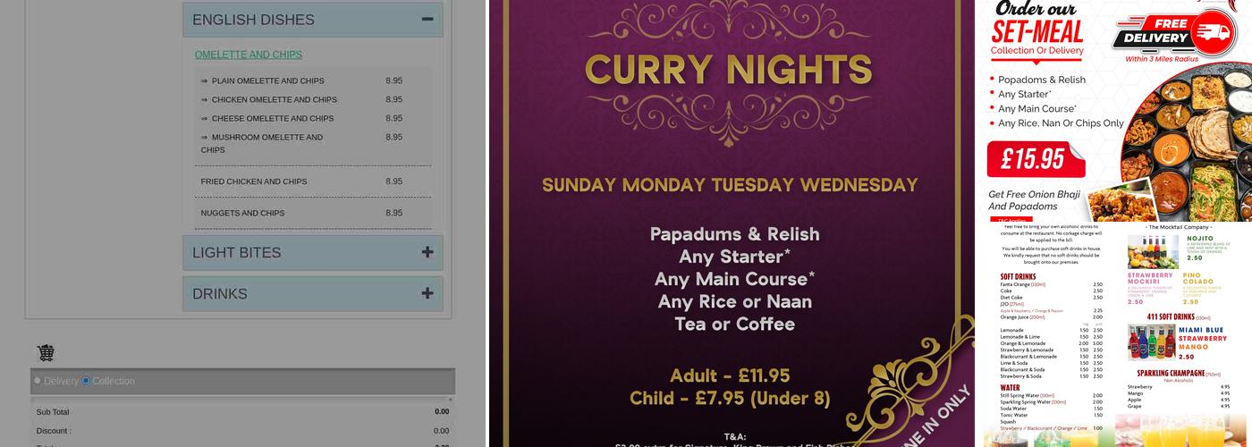 Curry Club Castle Bromwich Menu