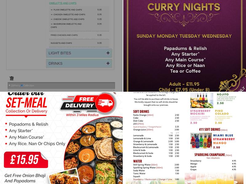 Curry Club Castle Bromwich Menu