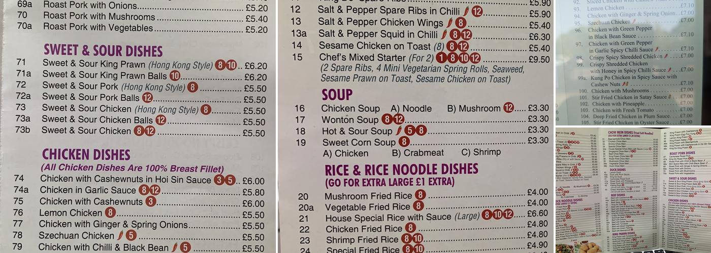 Mr Chen Panda Garden Menu