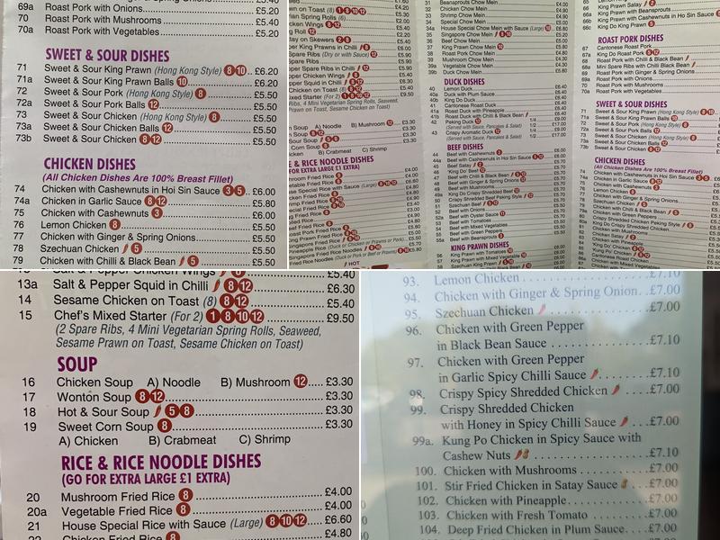 Mr Chen Panda Garden Menu