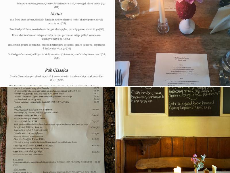 The Coach & Horses Menu