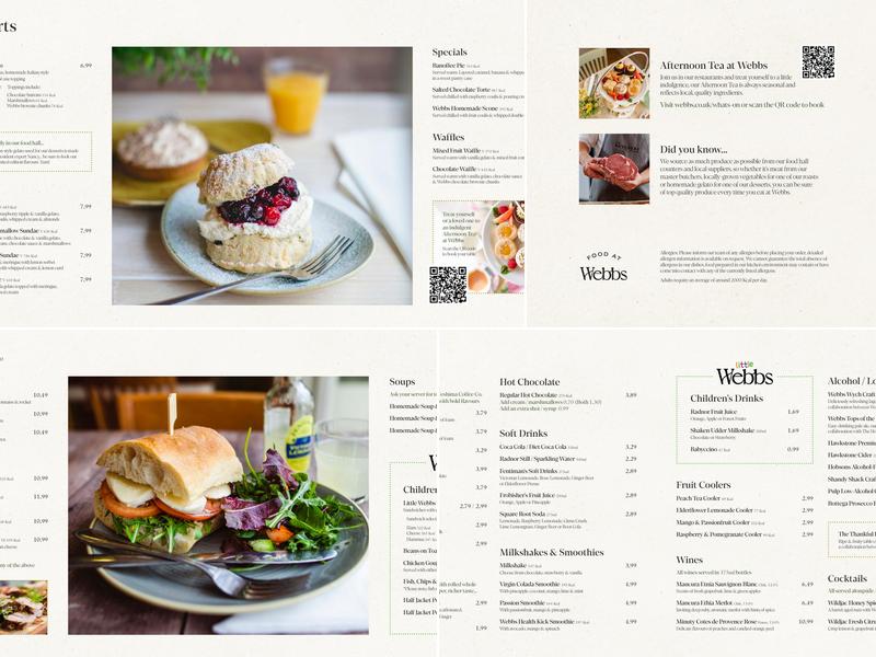 Webbs Restaurant Menu