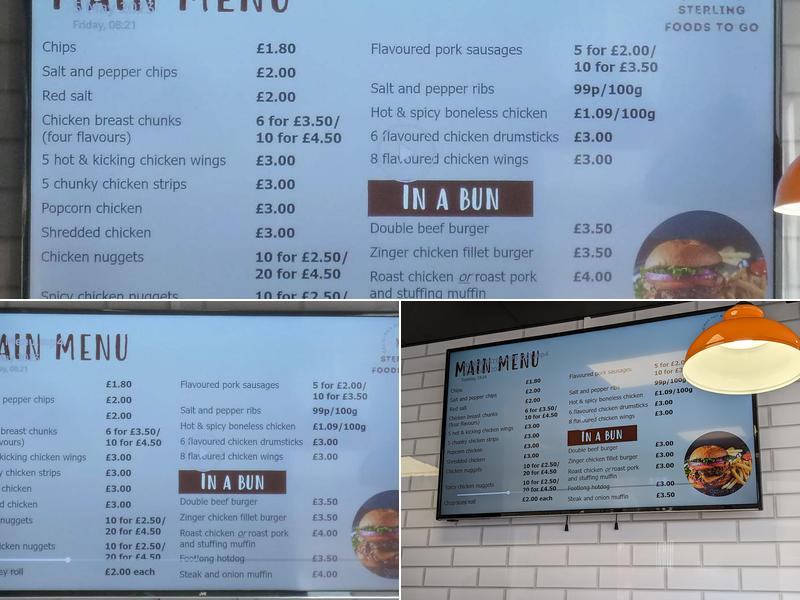 Sterling Foods To Go Menu